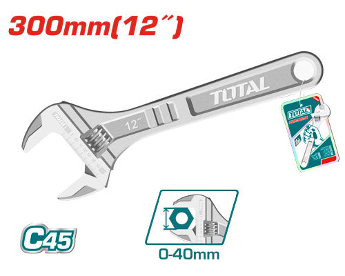 مفتاح فرنساوي 12 بوصة توتال - THT1010123