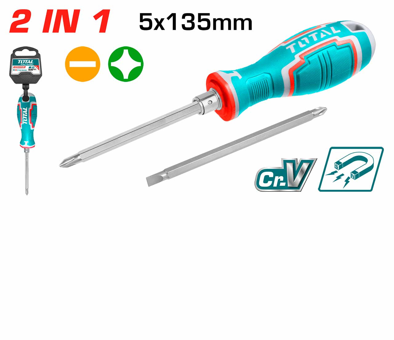 مفك قلاب 2 في 1 توتال - THT250226