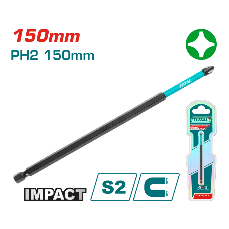 سن مفك صليبة 15 سم توتال - TACIM71PH2150