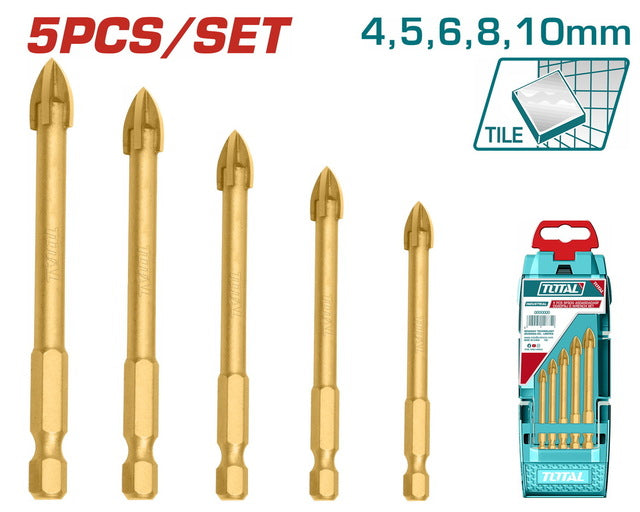 طقم بنط زجاج 5 قطع توتال - TACSD7256