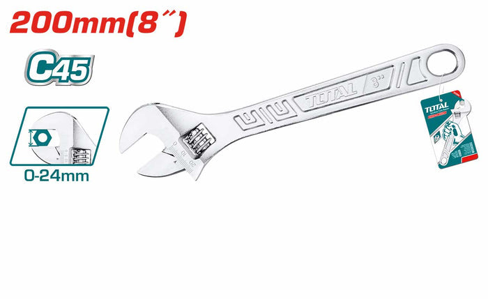 مفتاح فرنساوي 8 بوصة توتال - THT101083