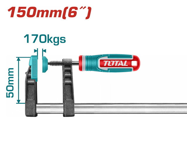 قمطة حديد 6 بوصة حرف F توتال - THT1320501