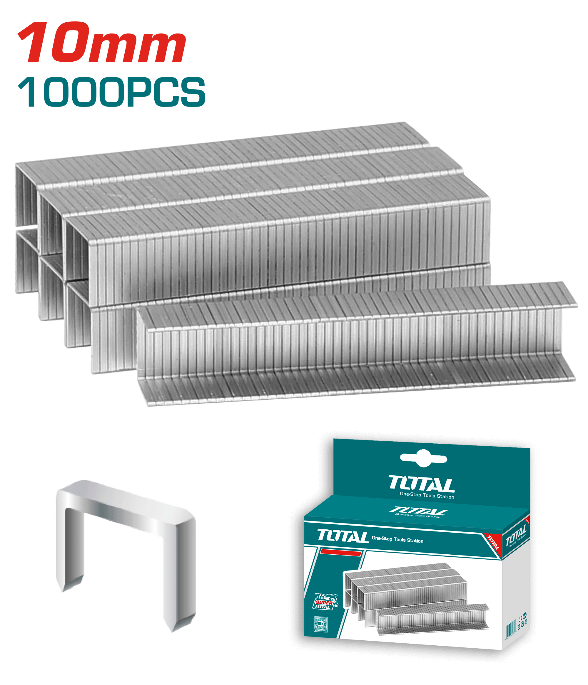 علبة دبابيس 1 سم عدد 1000 دبوس توتال - THT39102