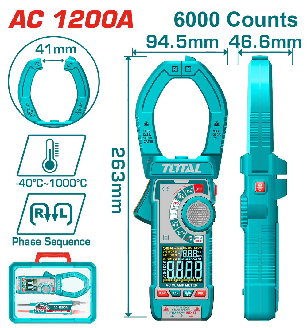 AC بنسة أمبير 1200 أمبير توتال - TMT7610001