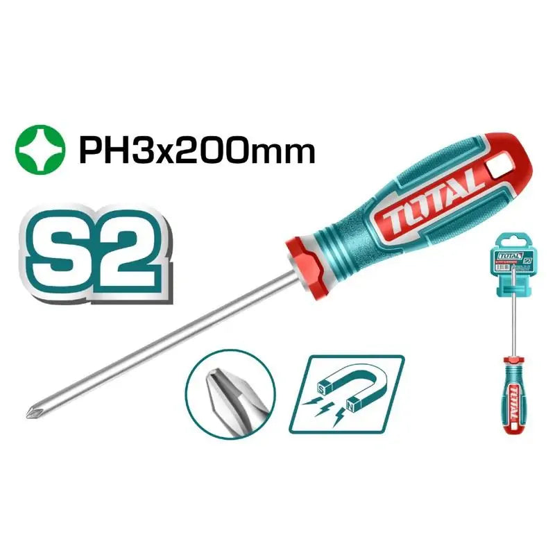 مفك صليبة PH3 طول 200 مم توتال - TSDPH3200