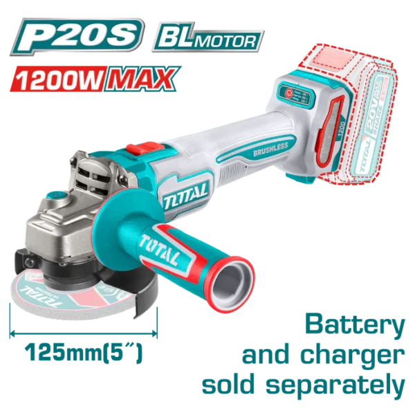 صاروخ توتال 20 فولت 5 بوصة بدون بطارية و شاحن 1200 وات - TAGLI221253