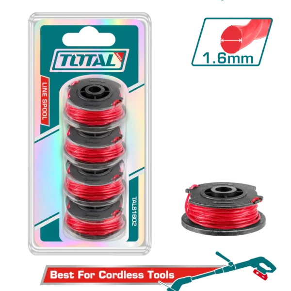 طقم بكرة ماكينة قص نجيلة بلاستيك توتال 5 متر 4 قطع - TALS1602