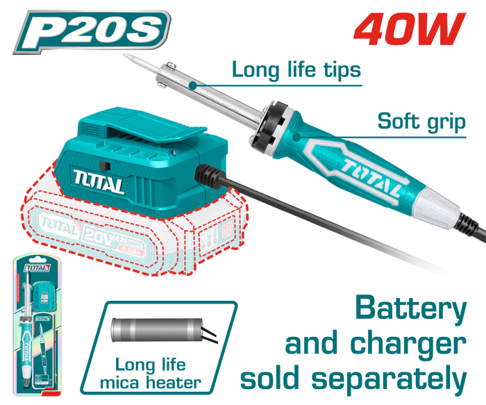 TSILI2001 كاوية توتال 40 وات تعمل بطارية - TSILI2001 - Image 1