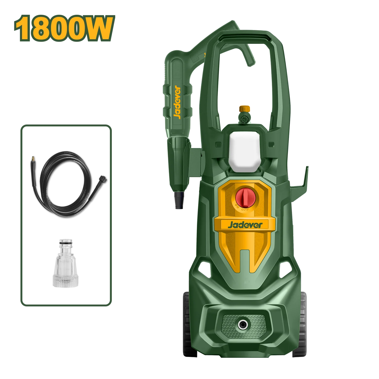 JDHP3A18 مكنة غسيل ضغط عالي 130 بار موتور 1800 وات خرطوم 5 متر + مشتملات - JDHP3A18 - Image 1