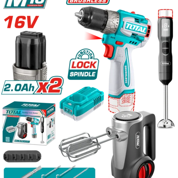 طقم كومبو  شنيور 16 فولت مع ميكسر مع هاند بليندر - TCKLI1638