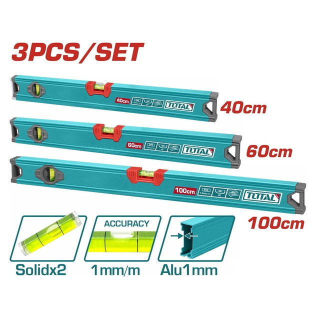 THT10403.jpg طقم ميزان مياه 3 قطع (40 سم + 60 سم + 100 سم) - THT10403 - Image 1