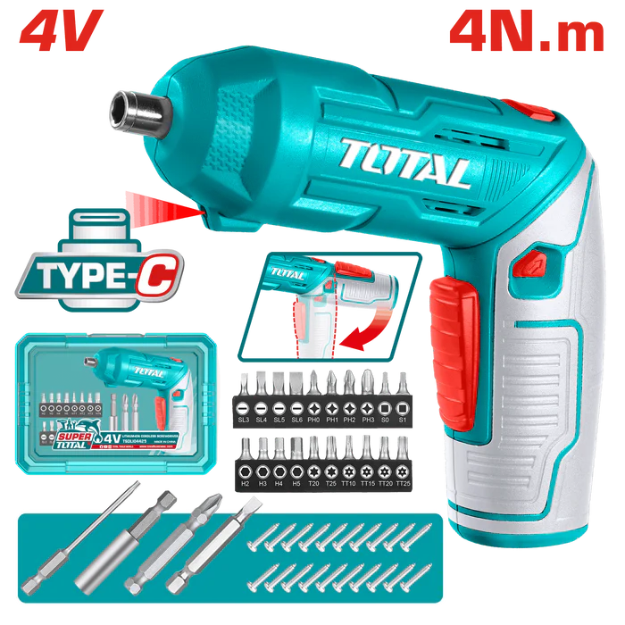 TSDLI04425 مفك 4 فولت قلاب + لقم - TSDLI04425 - Image 1