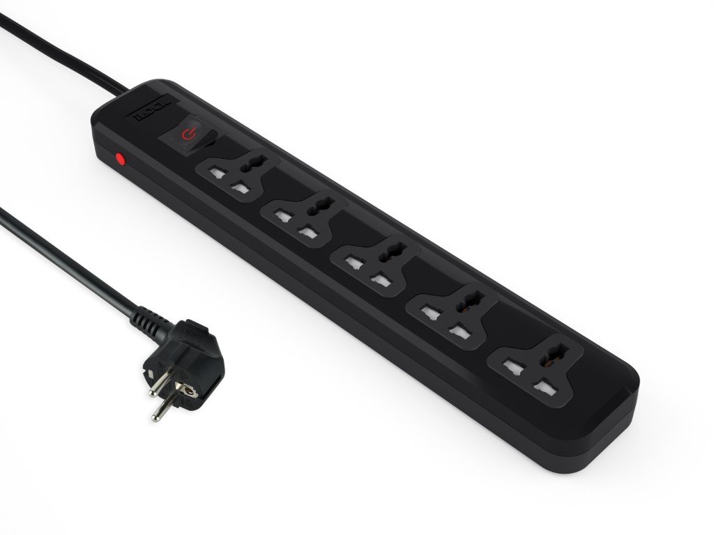 5U_B_1.jpg فيوز امان 3 متر - MK مشترك اي لوك 5 مخرج أسود - Image 1