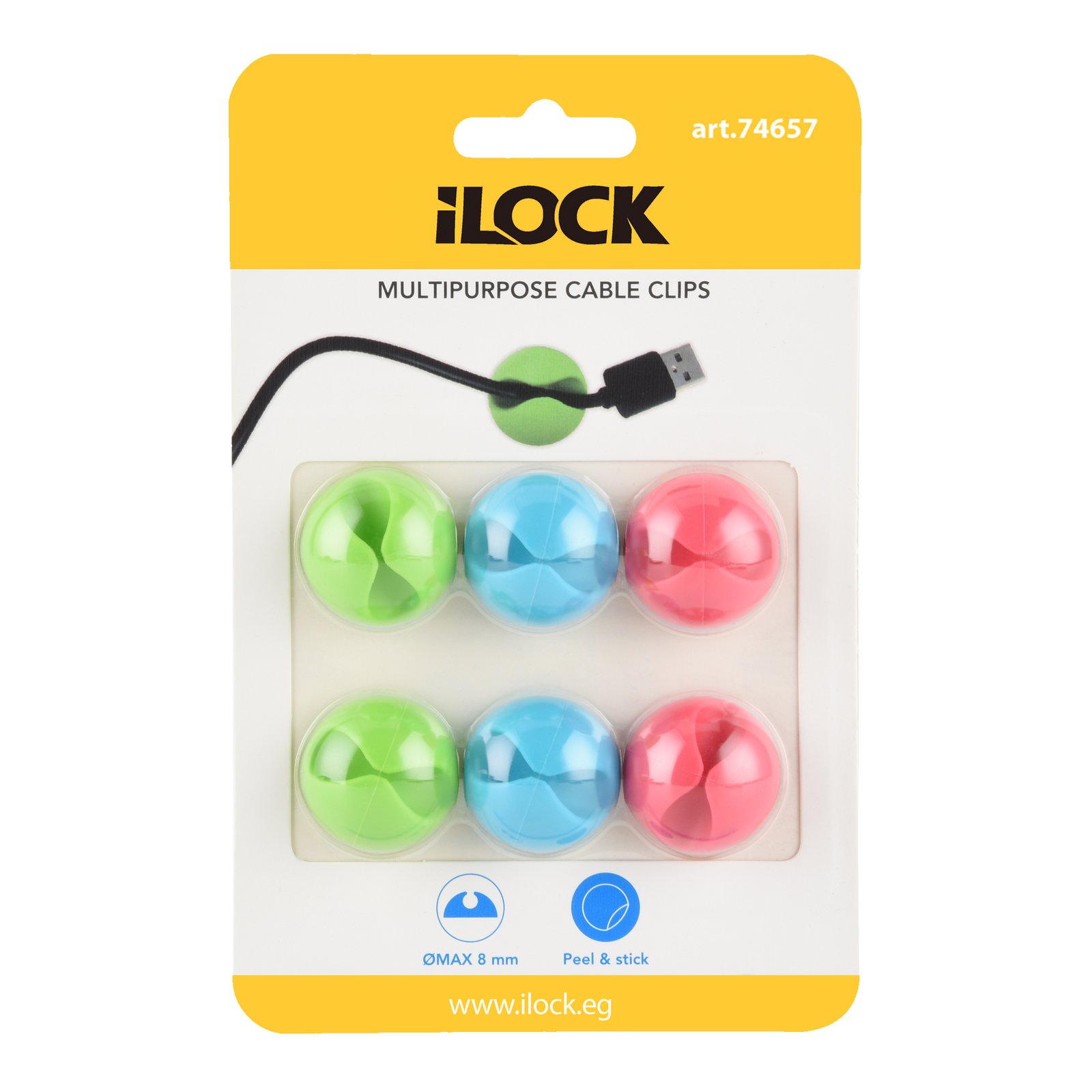 cable_support_1.jpg منظم أسلاك دائري اي لوك - 6 قطعة مكس - Image 1