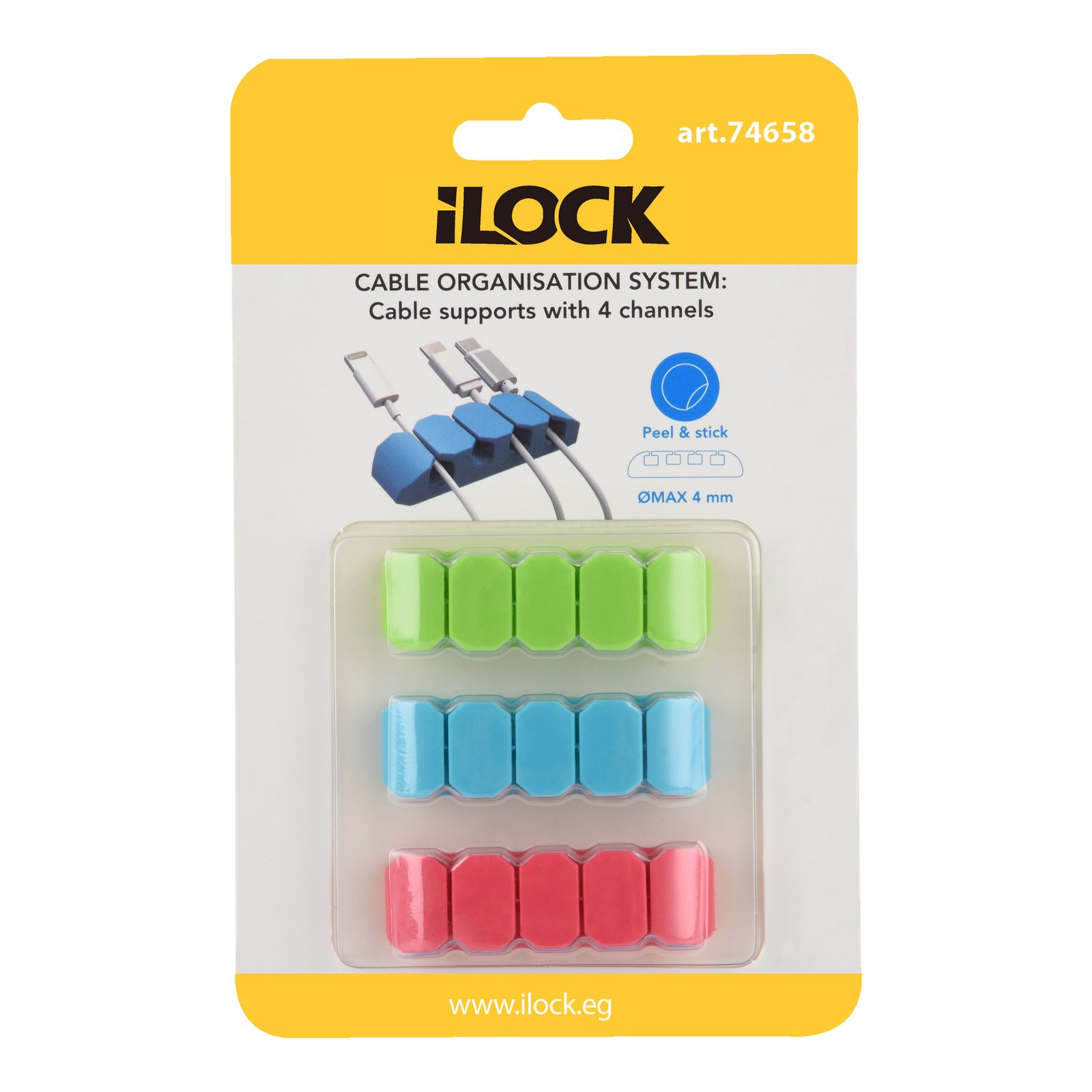 cable_support_2.jpg منظم أسلاك ﺭﺑﺎﻋﻲ اي لوك - 3 قطع مكس - Image 1