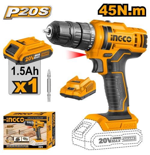 شنيور 20 فولت 1بطارية 1.5 امبير انكو - CDLI20051