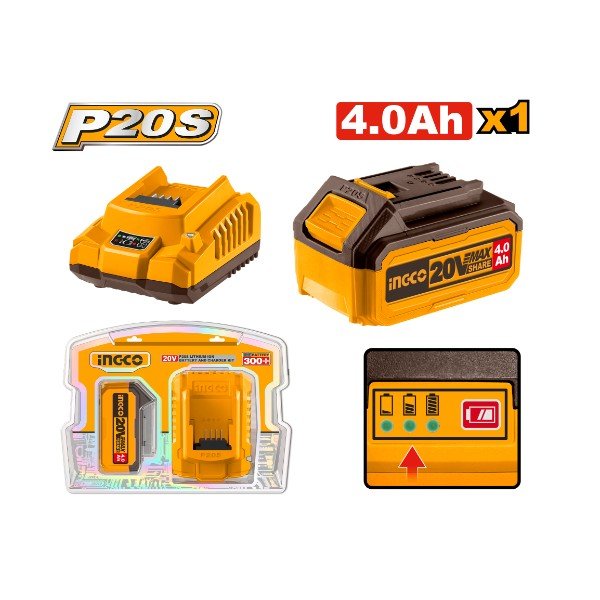 طقم1 بطارية 4 امبير+ شحن 4 امبير انكو - FBCPK1214