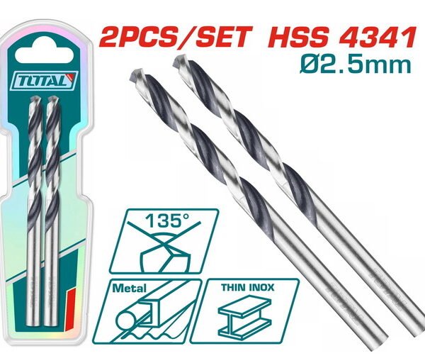 طقم 2 بنطة 2.5 مم - TAC1200254 توتال تولز