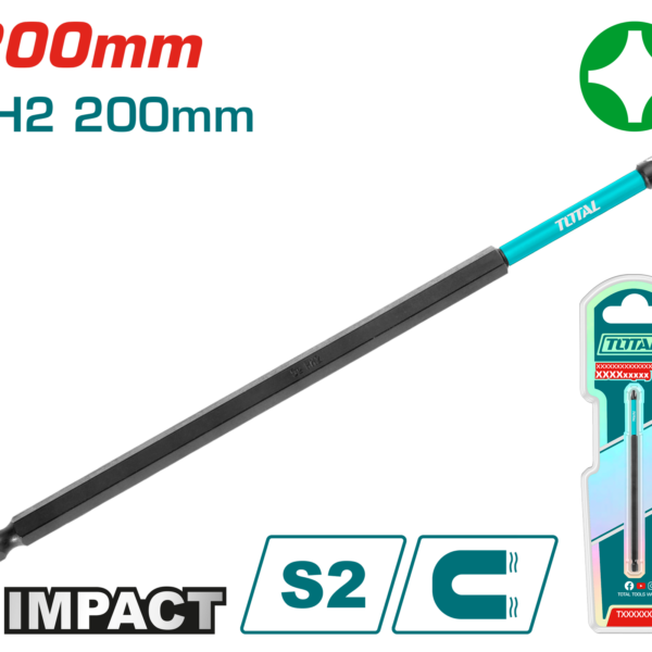 سن مفك صليبة 20 سم - TACIM71PH2200 توتال تولز