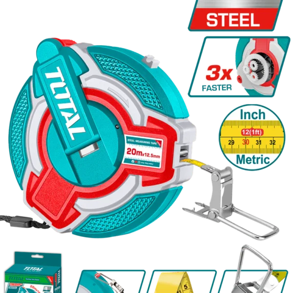 متر قياس صلب 20م * 12.5مم - TMT08206 توتال تولز