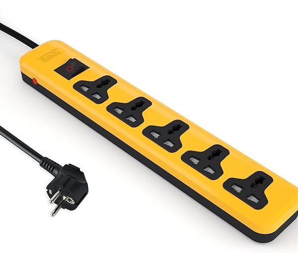 مشترك 5 مخرج ام كي  - بيسك 2 متر اي لوك - اصفر