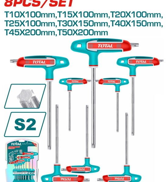 طقم النكيه نجمة 8 قطغ حرف T توتال - THHW80836